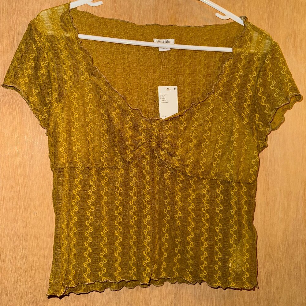 Urban Outfitters sheer cropped t-shirt